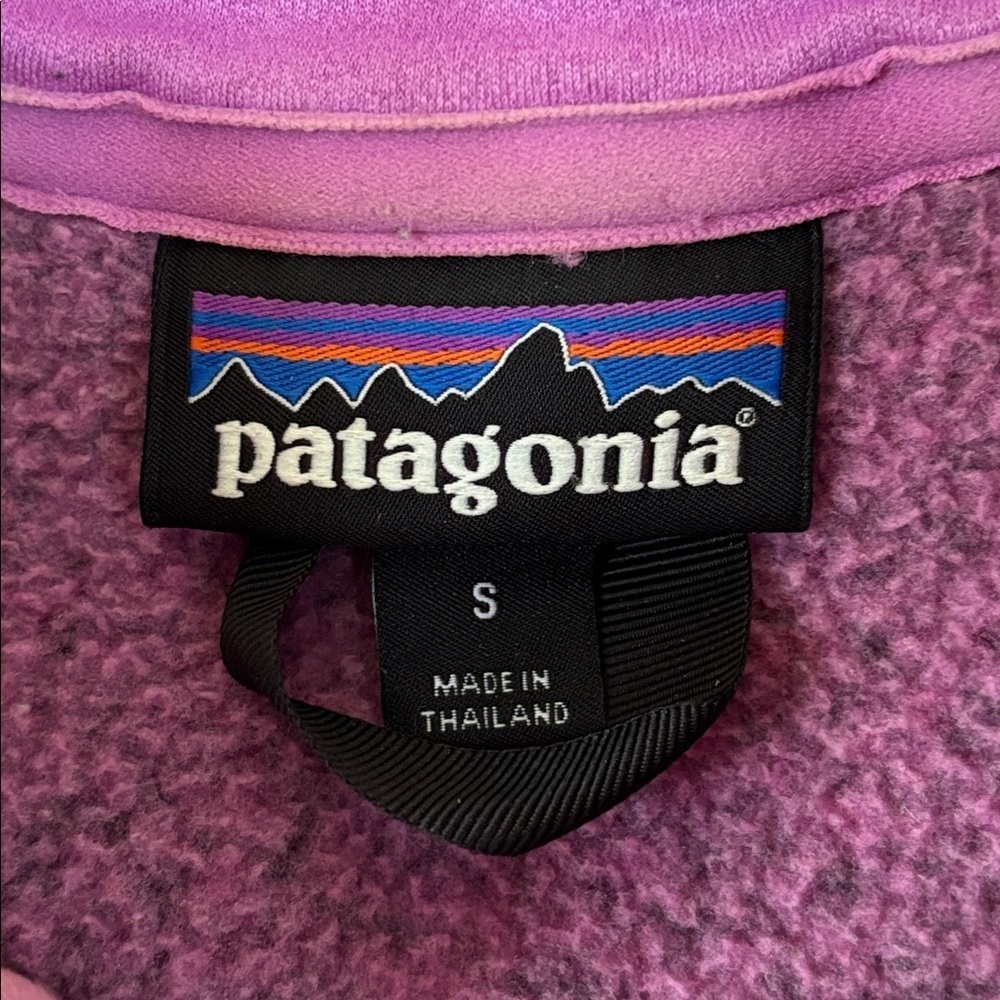 Patagonia Better Sweater 1/4 Zip Fleece Pullover Purple Knit Casual Cozy Fitted - Picture 4 of 13